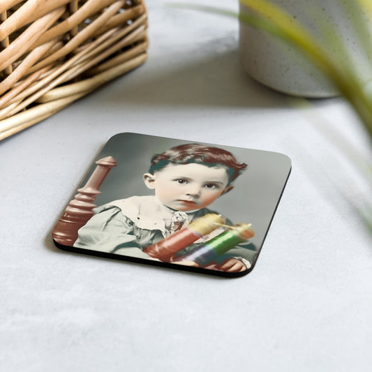 Coaster / 1x Cork / Portrait Nikola Milutin I