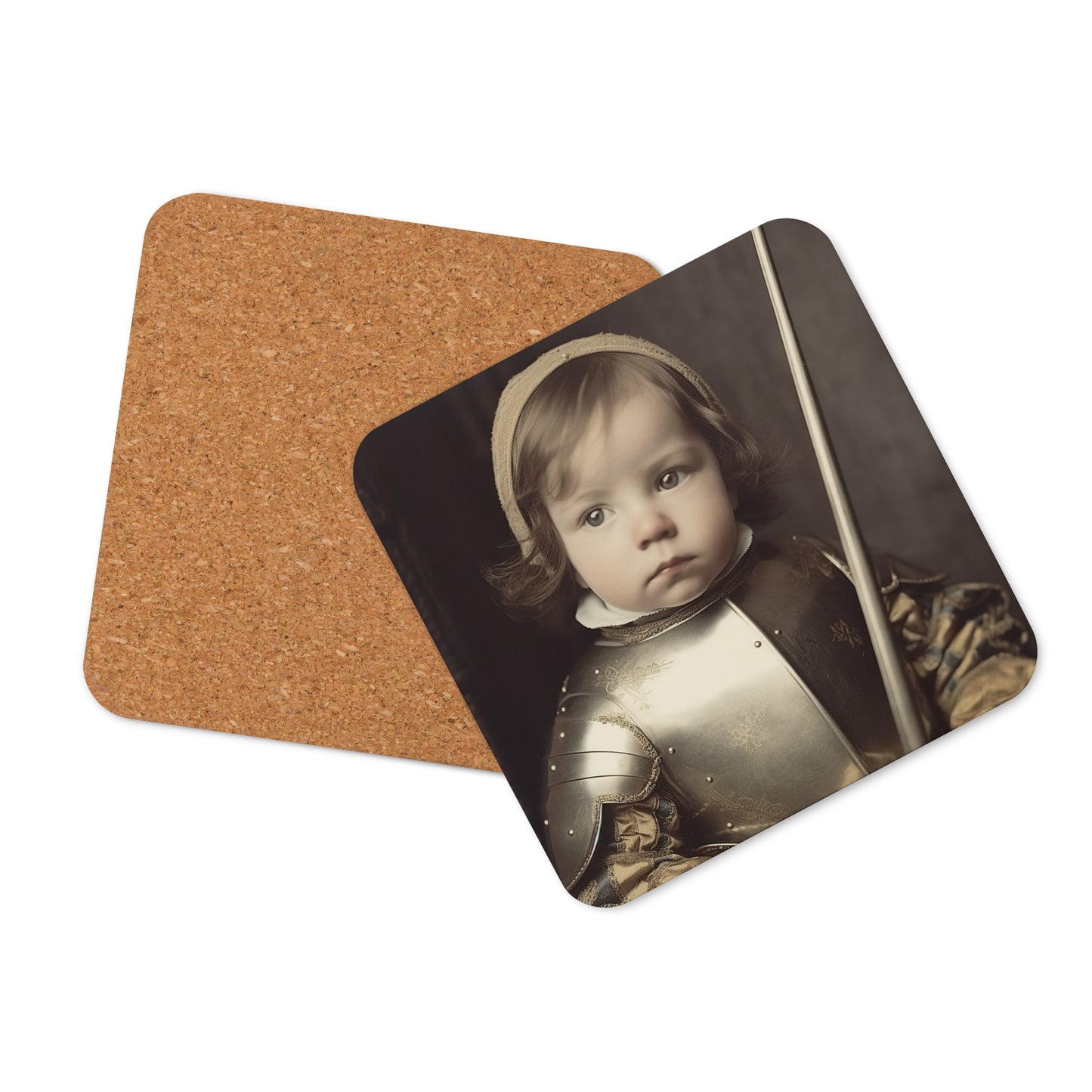 Coaster / 1x Cork / Portrait Jeanne 'Joan' Arc II