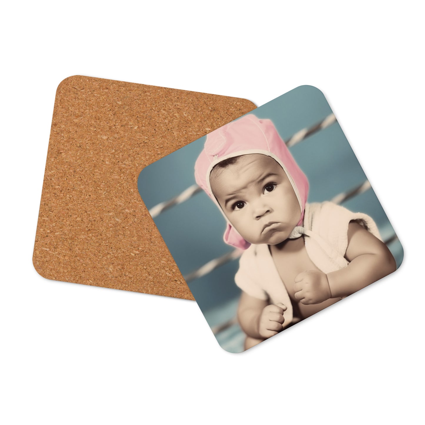 Coaster / 1x Cork / Portrait Cassius 'Muhammad' Marcellus III