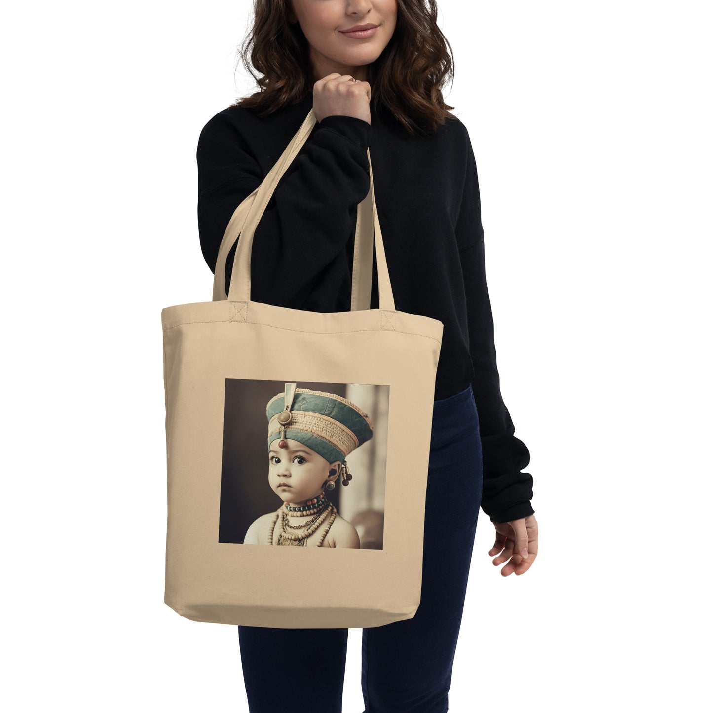 Tote Bag / Organic Cotton Twill / Portrait Nefertiti Neferneferuaten I