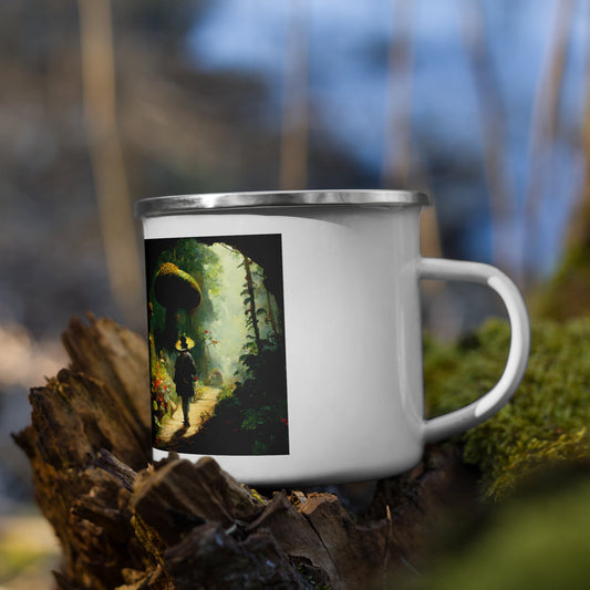 Mug / White Enamel / Fairytale Forest #2