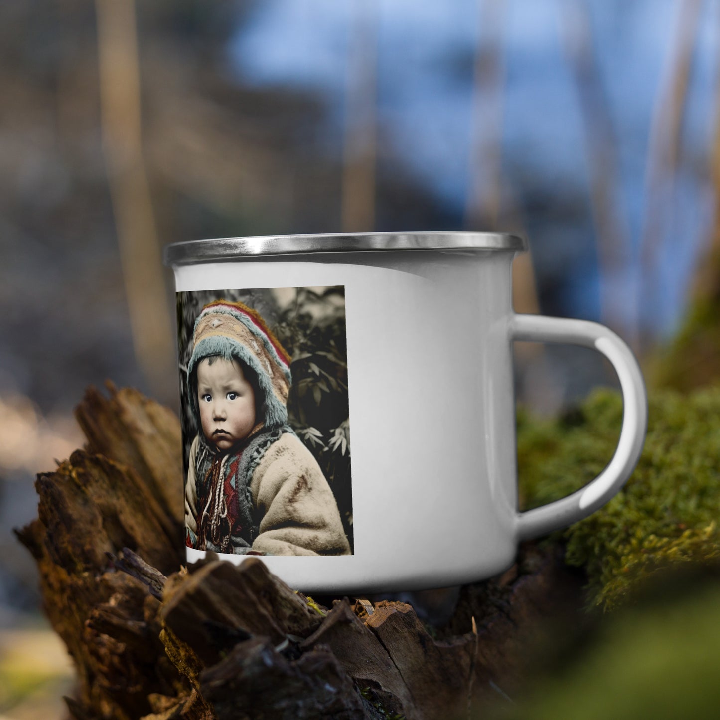 Mug / White Enamel / Portrait Koelbjerg Child I