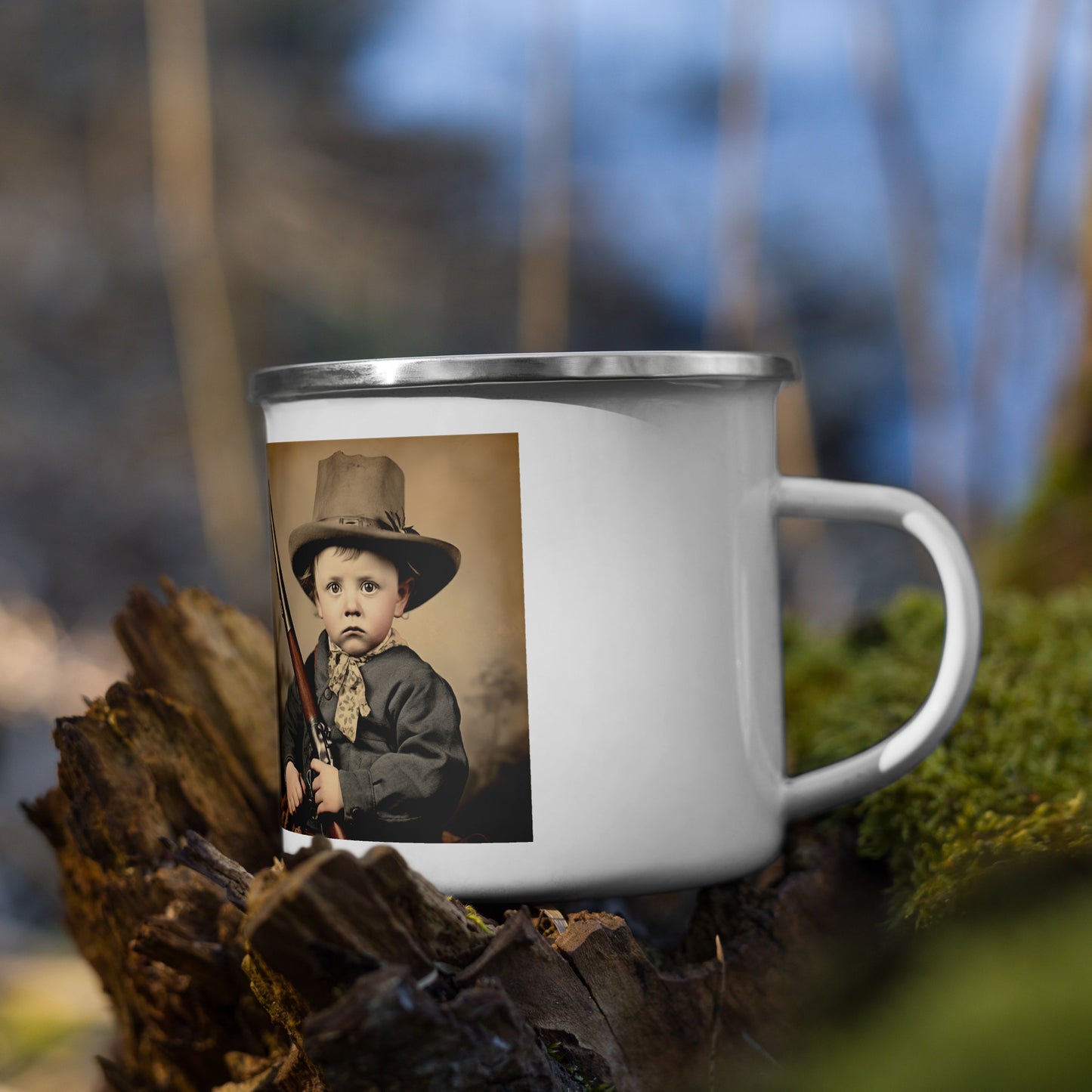 Mug / White Enamel / Portrait William 'Billy' Henry III