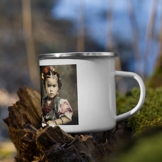 Mug / White Enamel / Portrait Magdalena Frida VIII