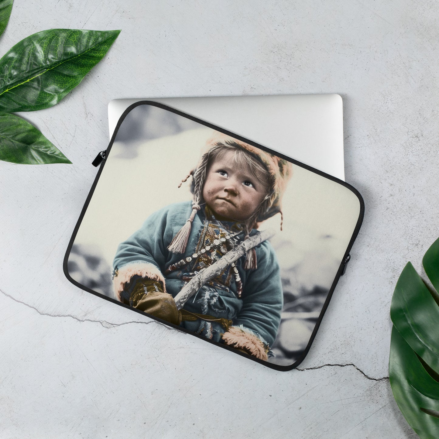 Laptop Sleeve / Neoprene / Portrait Ötzi Tisenjoch II