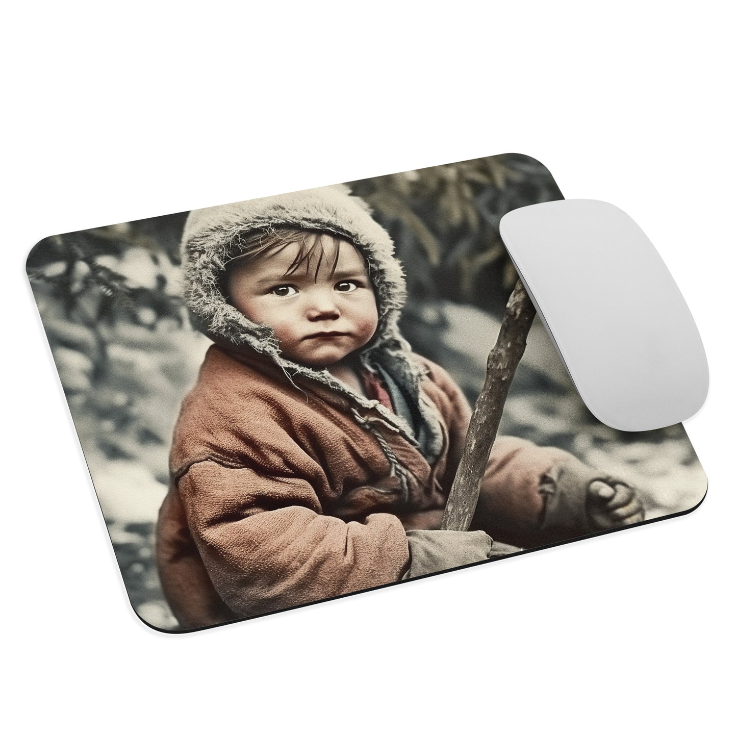 Mouse Pad / Non-slip / Portrait Ötzi Tisenjoch I