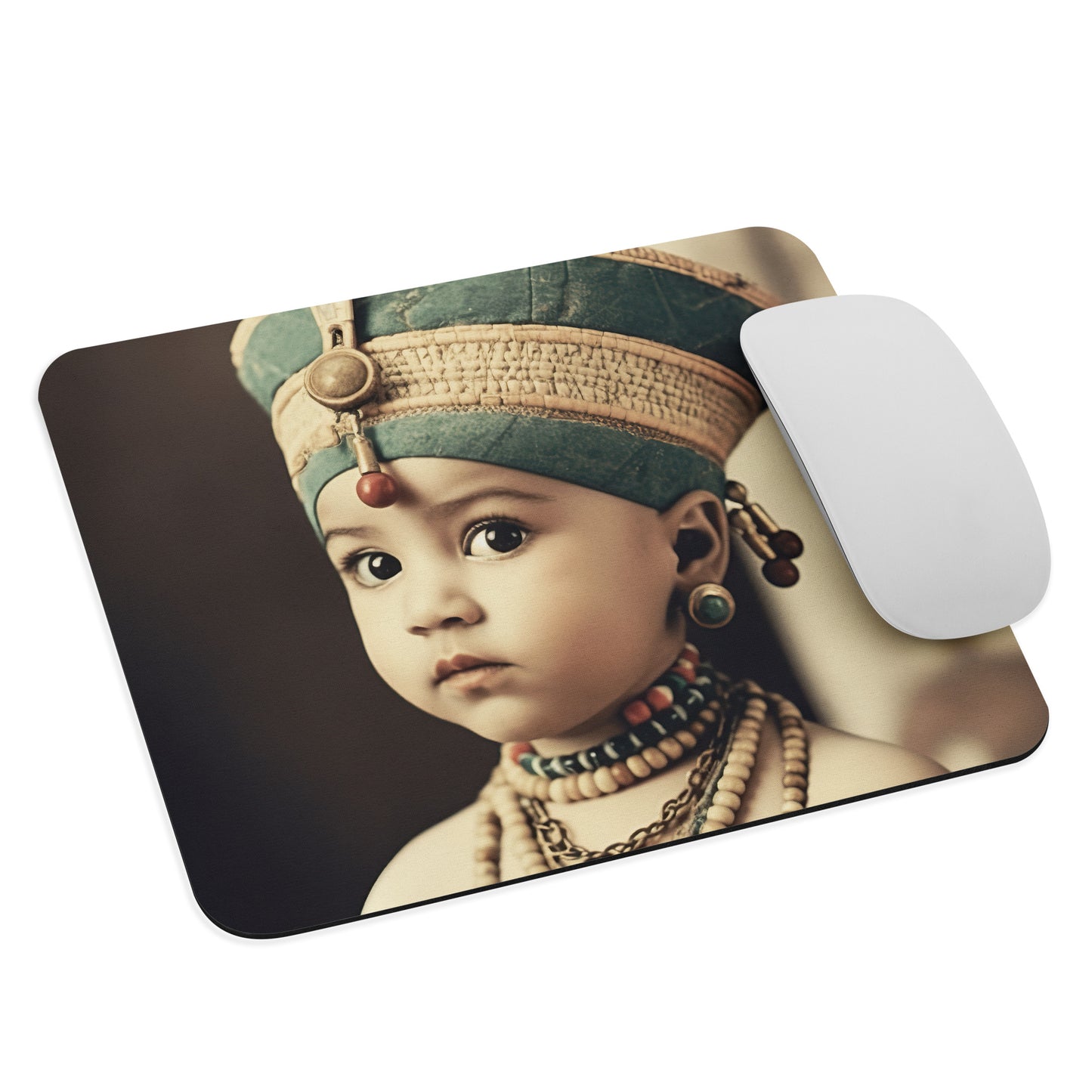 Mouse Pad / Non-slip / Portrait Nefertiti Neferneferuaten I