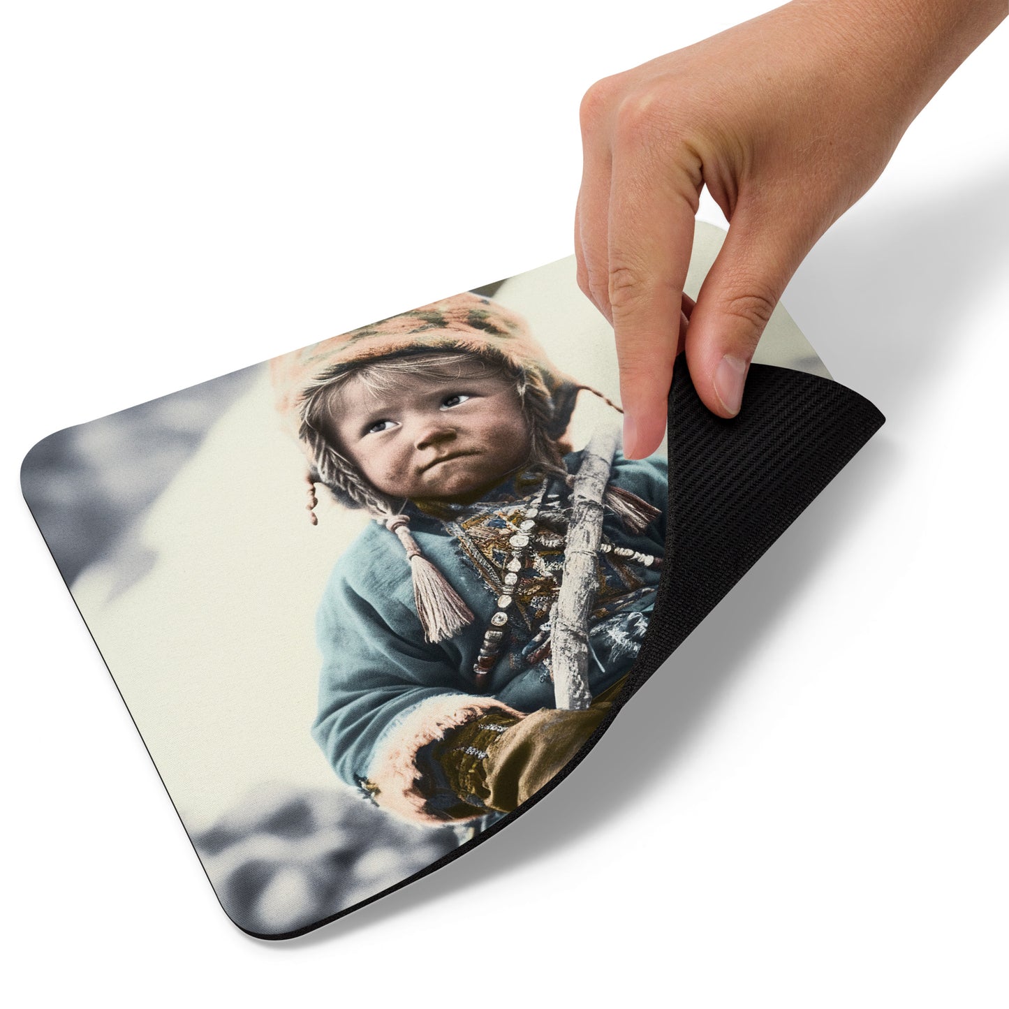 Mouse Pad / Non-slip / Portrait Ötzi Tisenjoch II