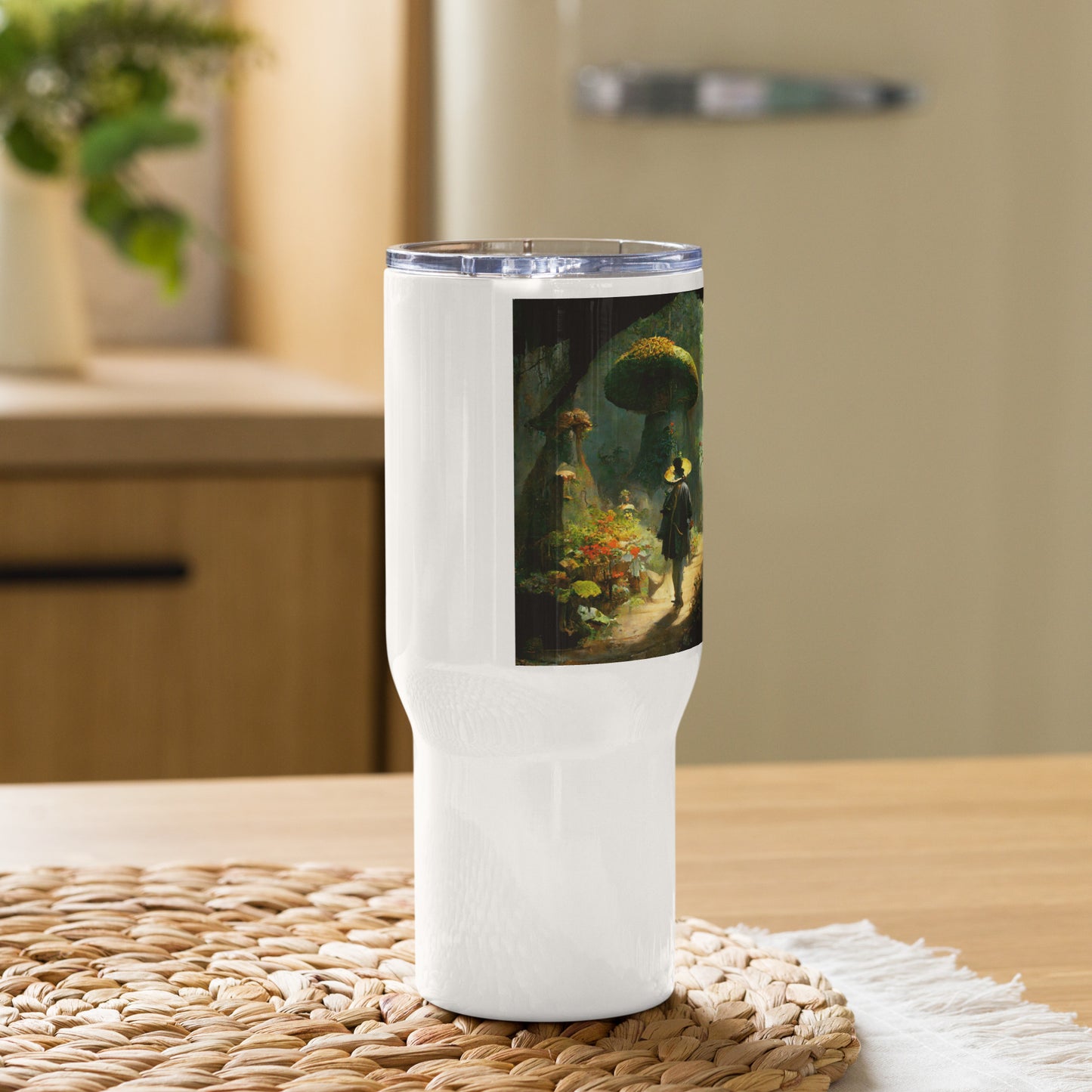 Travel Mug / White Stainless Steel / Fairytale Forest #2