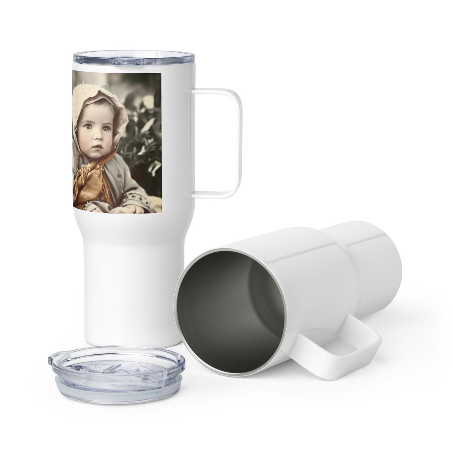 Travel Mug / White Stainless Steel / Portrait Jesus Nazareth I