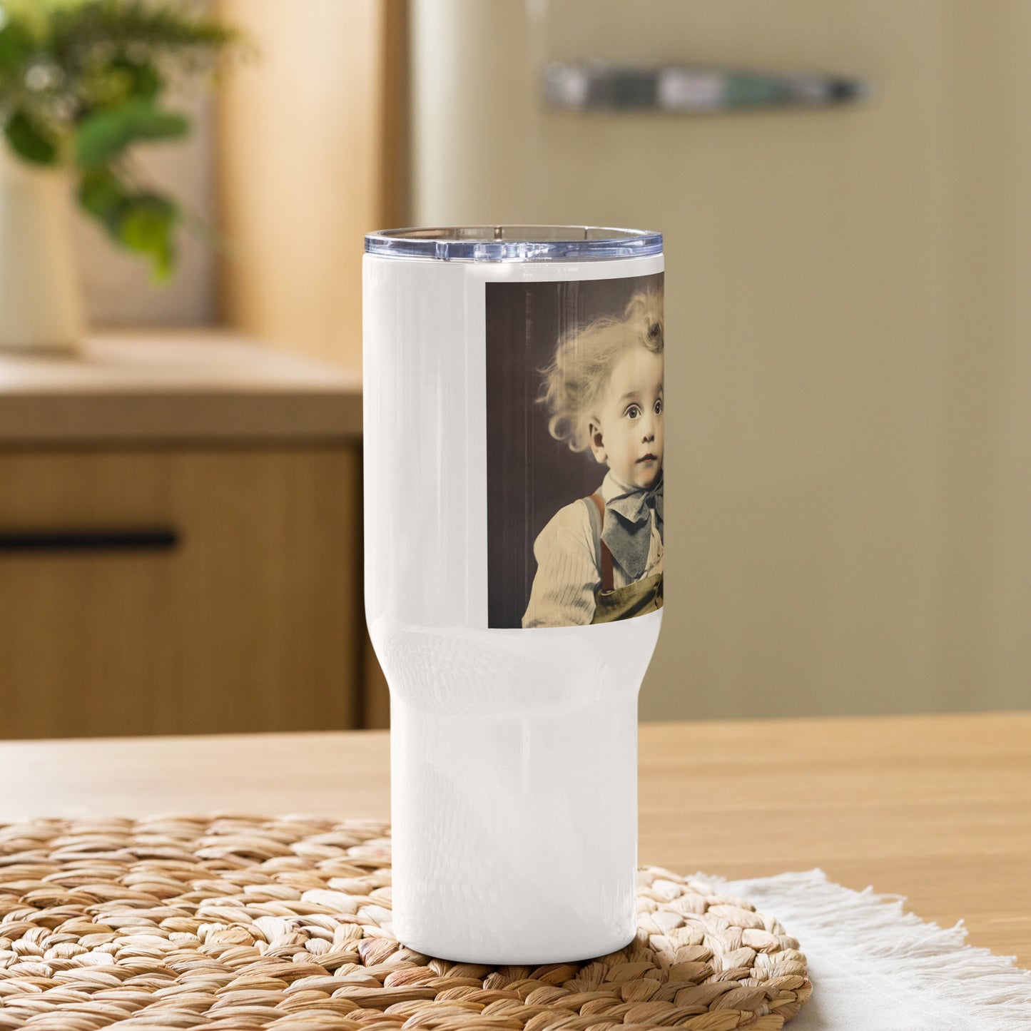 Travel Mug / White Stainless Steel / Portrait Albert Hermann II