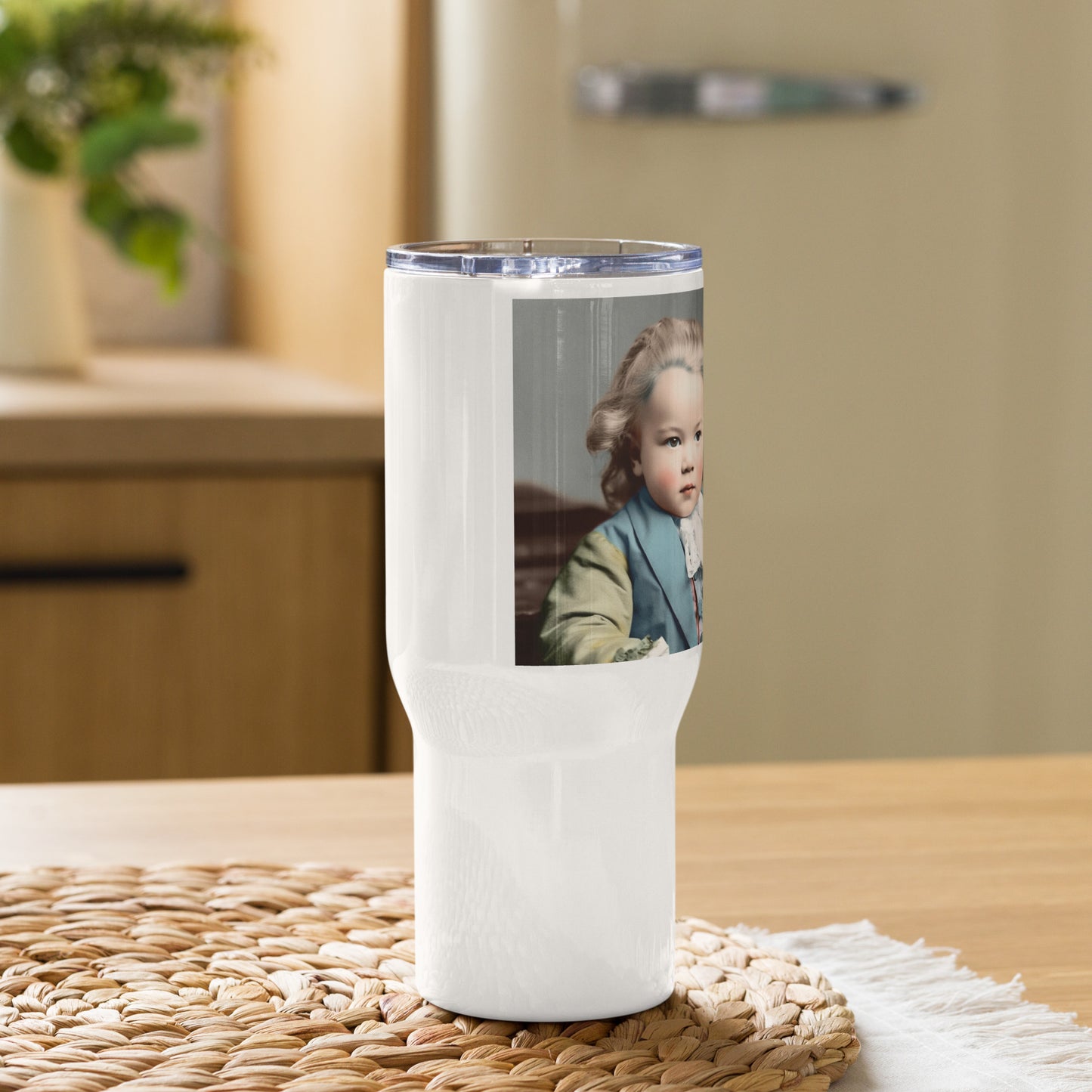 Travel Mug / White Stainless Steel / Portrait Johann Sebastian V