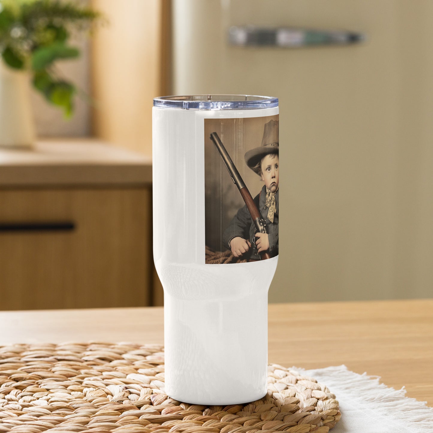 Travel Mug / White Stainless Steel / Portrait William 'Billy' Henry III