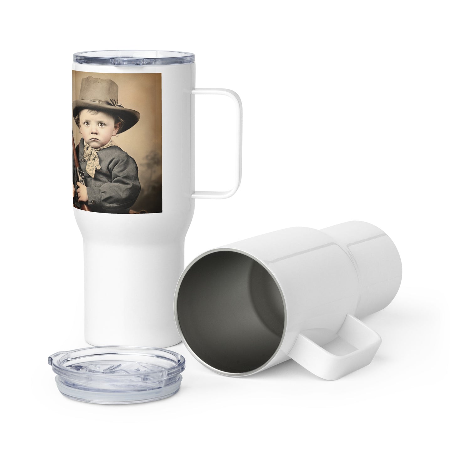 Travel Mug / White Stainless Steel / Portrait William 'Billy' Henry III