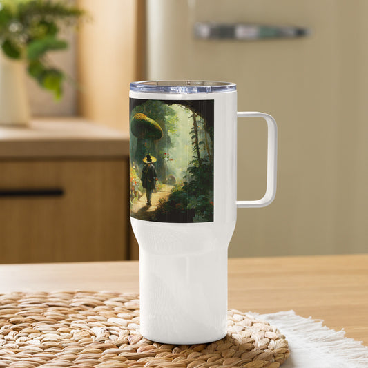 Travel Mug / White Stainless Steel / Fairytale Forest #2