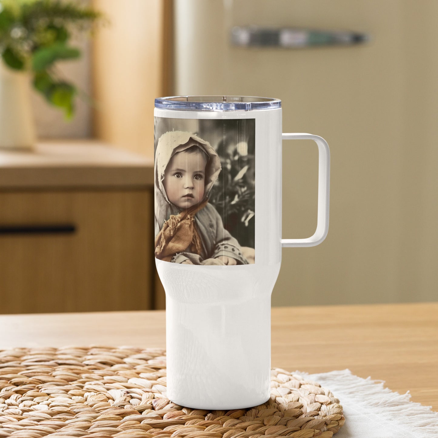 Travel Mug / White Stainless Steel / Portrait Jesus Nazareth I