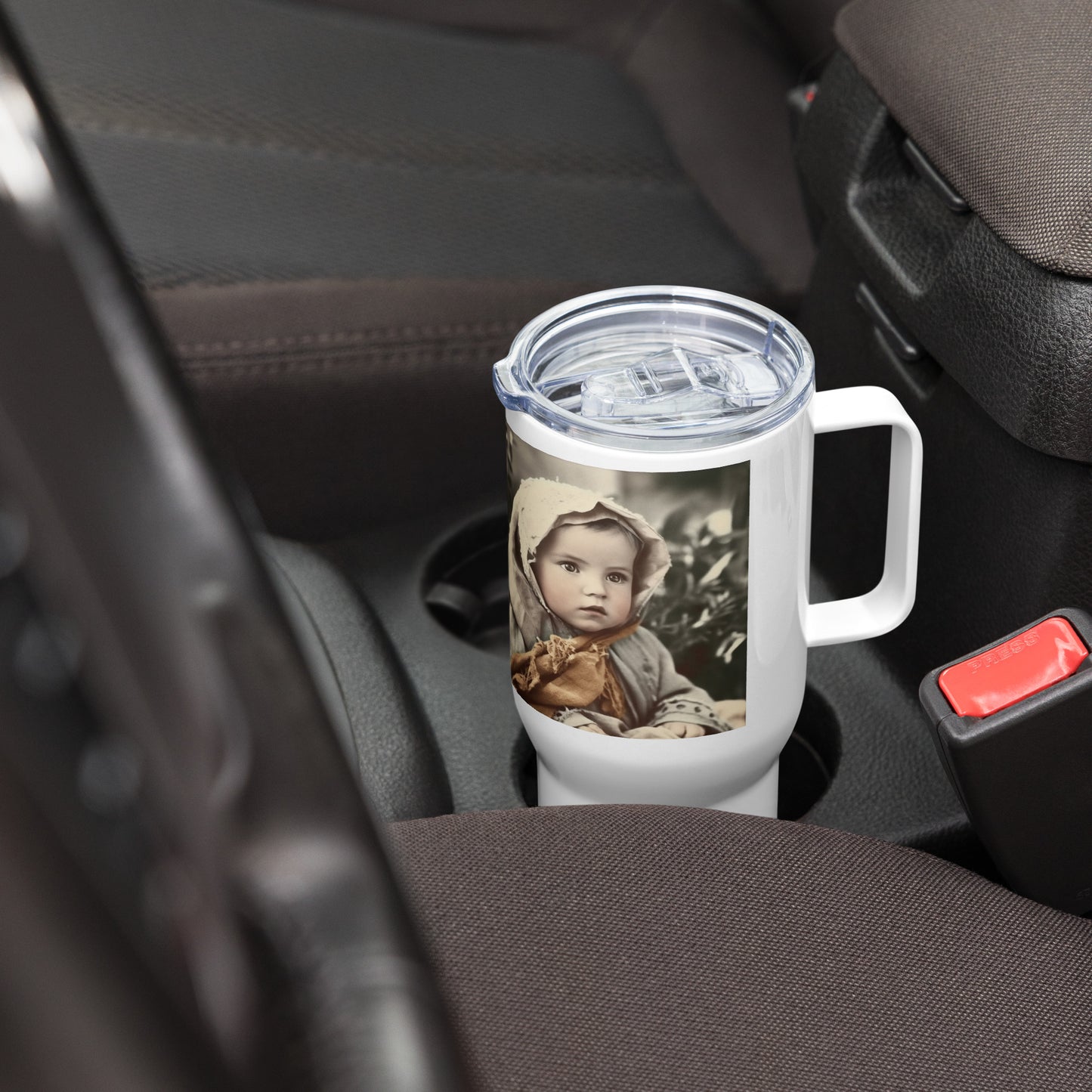 Travel Mug / White Stainless Steel / Portrait Jesus Nazareth I