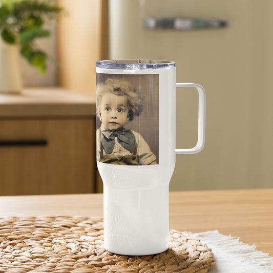 Travel Mug / White Stainless Steel / Portrait Albert Hermann II