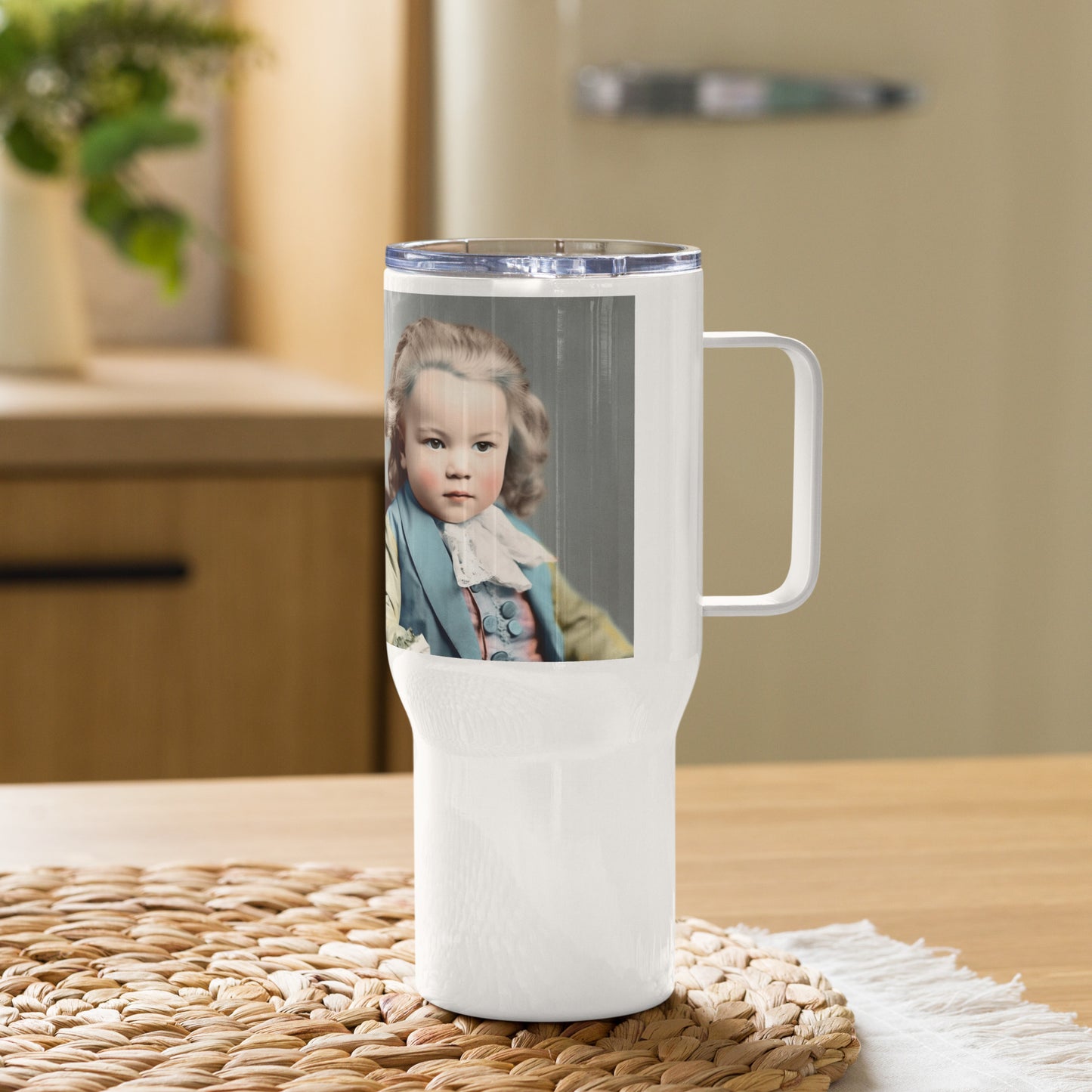 Travel Mug / White Stainless Steel / Portrait Johann Sebastian V