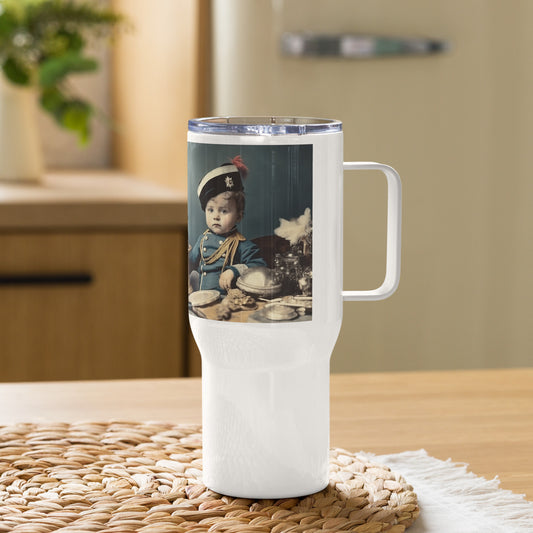 Travel Mug / White Stainless Steel / Portrait Napoleon Carlo VIII