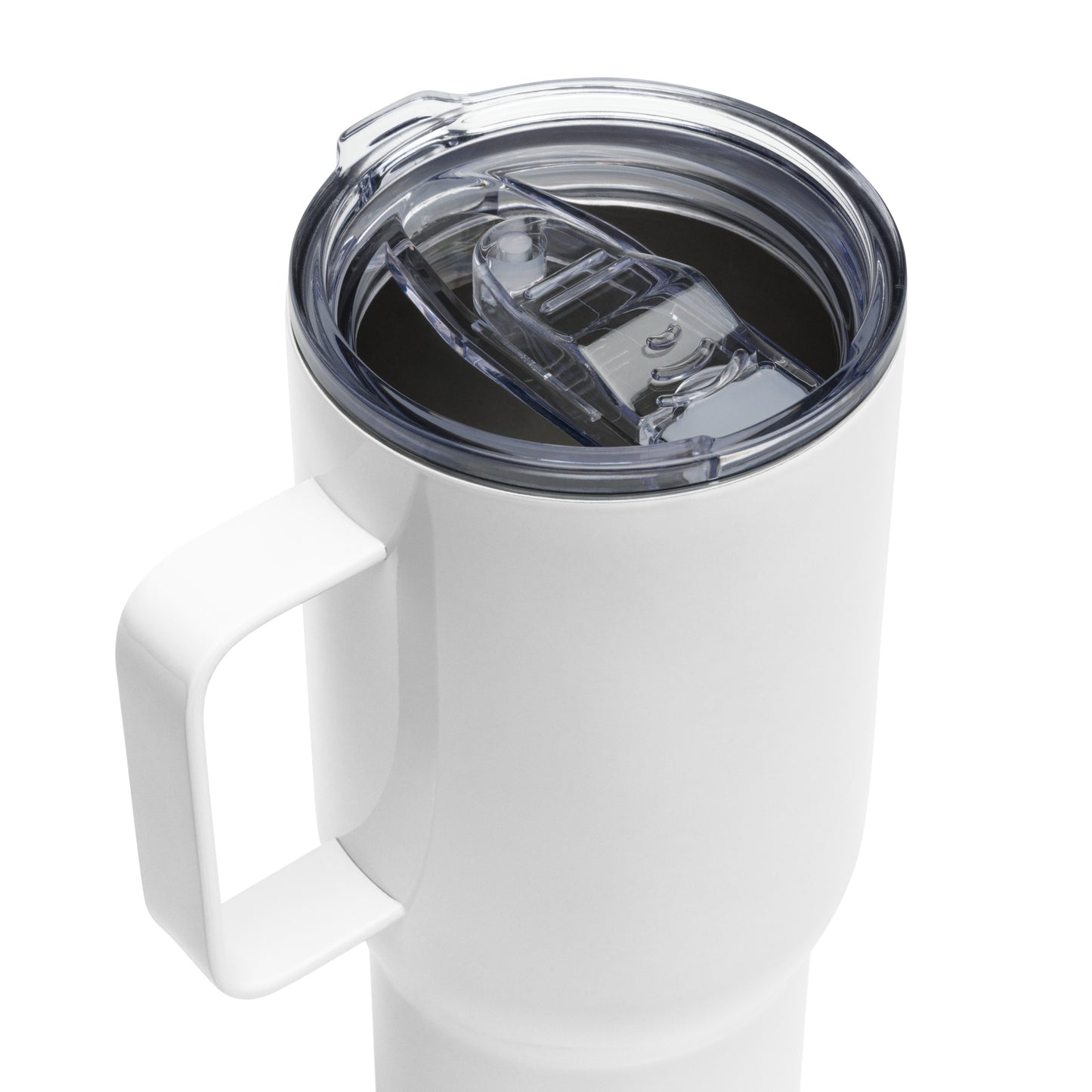 Travel Mug / White Stainless Steel / Portrait Ötzi Tisenjoch I