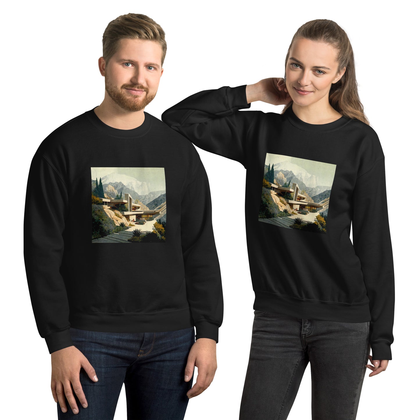 Sweatshirt Unisex / Air Spun Cotton / Architecture #1