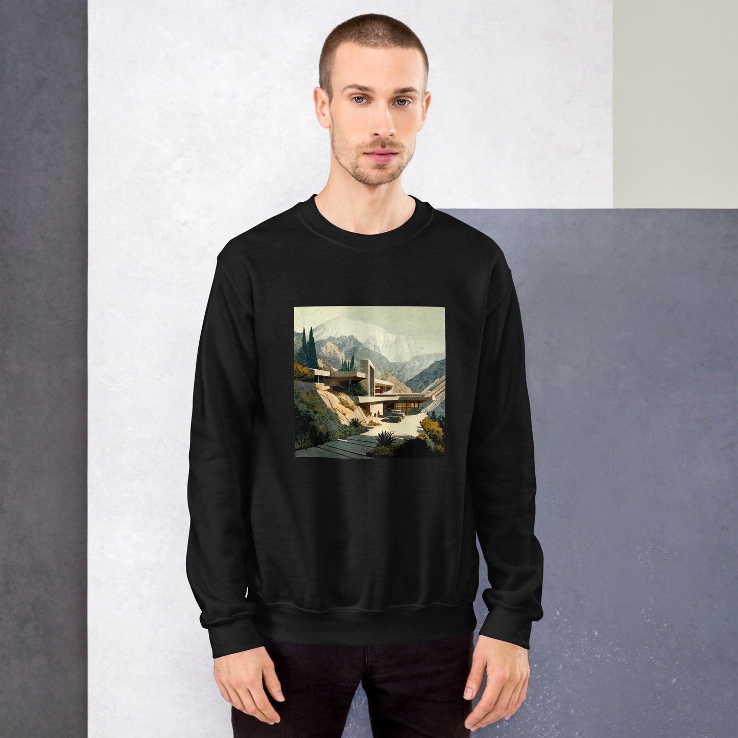 Sweatshirt Unisex / Air Spun Cotton / Architecture #1