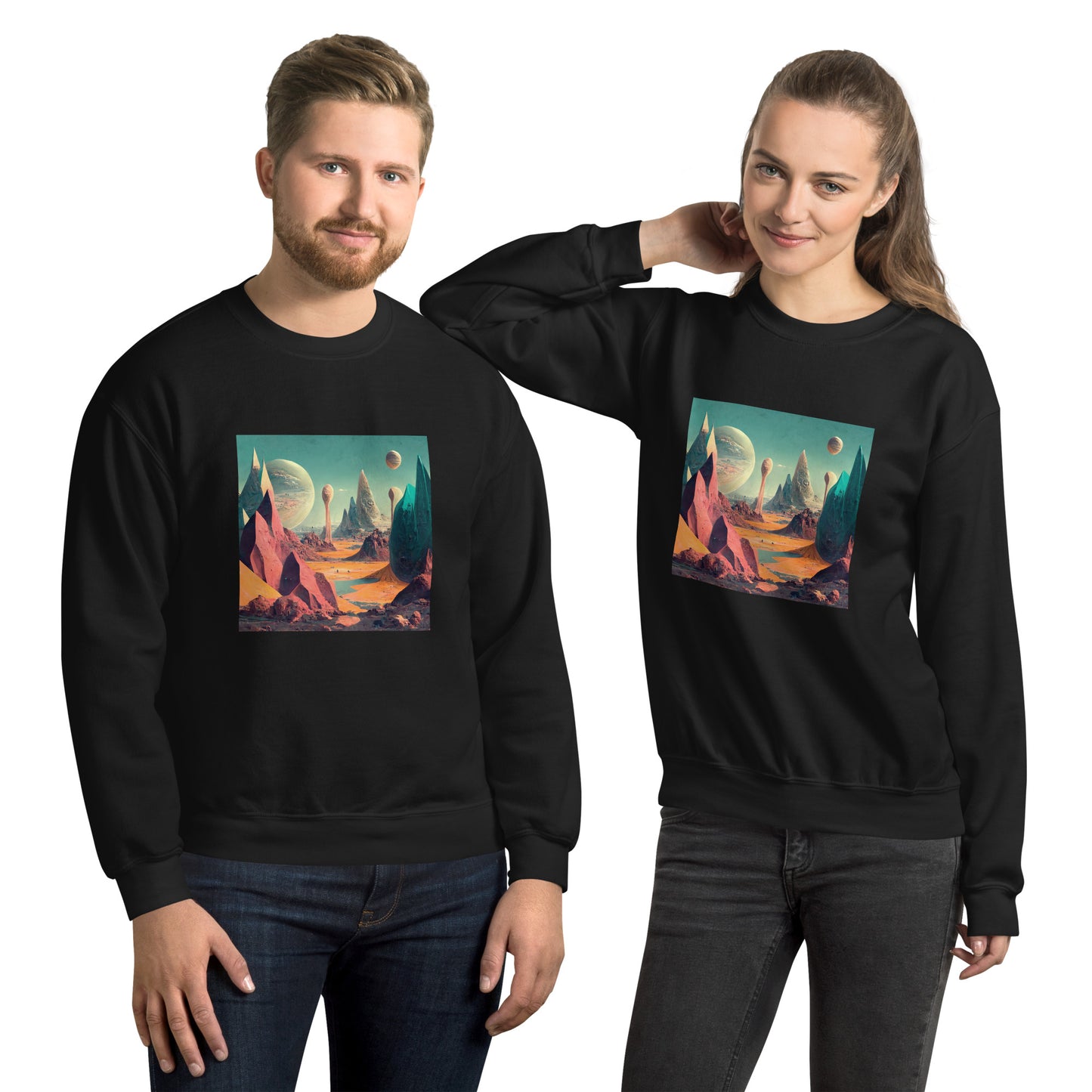 Sweatshirt Unisex / Air Spun Cotton / Exoplanet #3