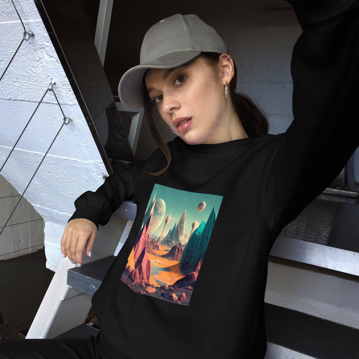 Sweatshirt Unisex / Air Spun Cotton / Exoplanet #3