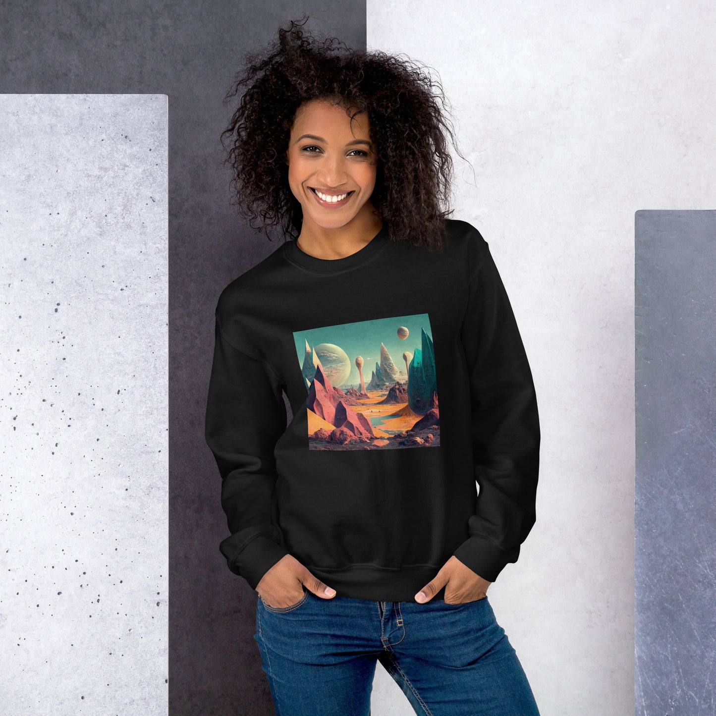 Sweatshirt Unisex / Air Spun Cotton / Exoplanet #3