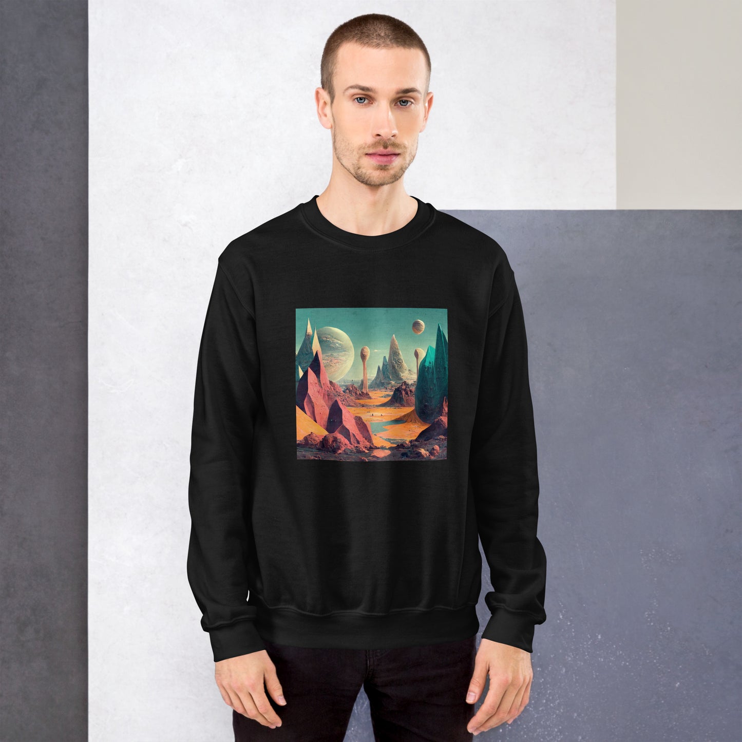 Sweatshirt Unisex / Air Spun Cotton / Exoplanet #3