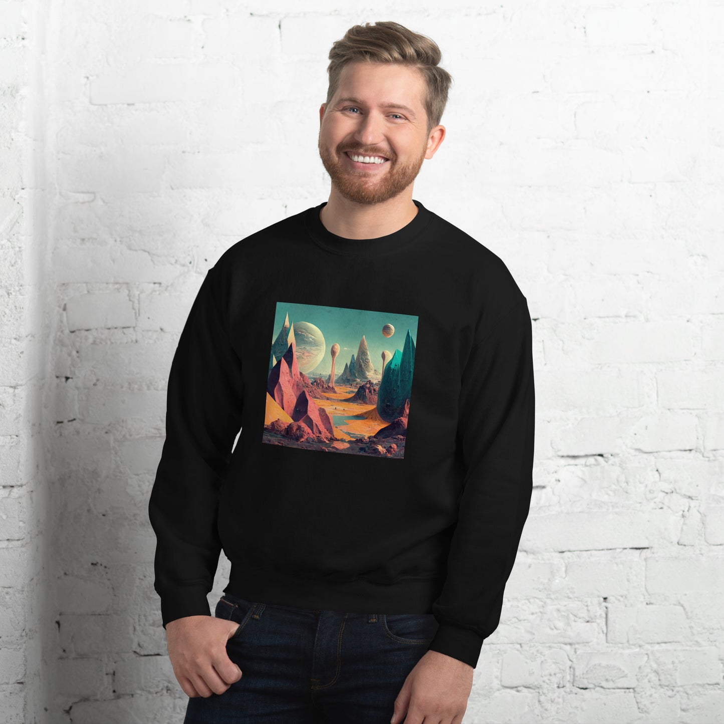 Sweatshirt Unisex / Air Spun Cotton / Exoplanet #3