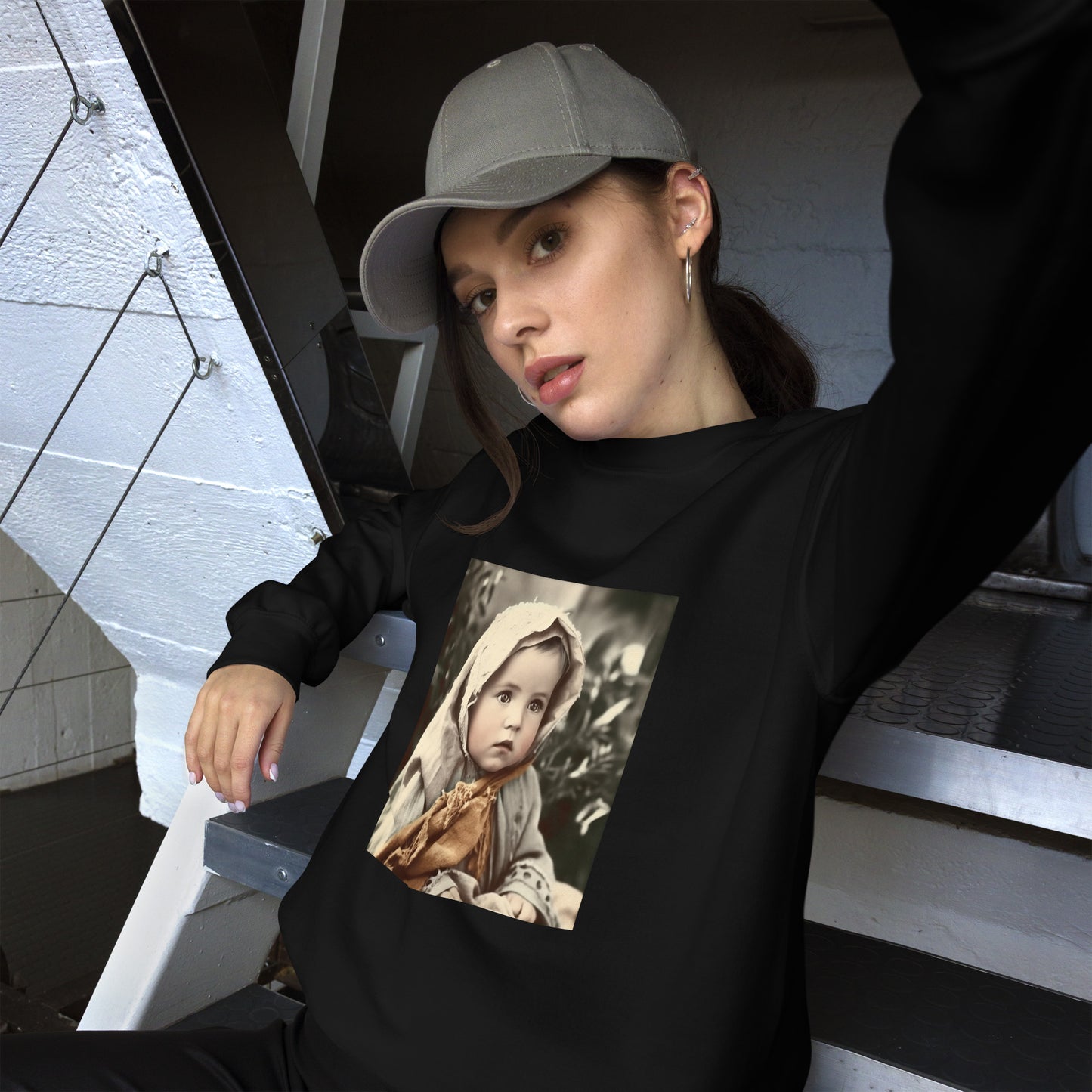 Sweatshirt Unisex / Air Spun Cotton / Portrait Jesus Nazareth I