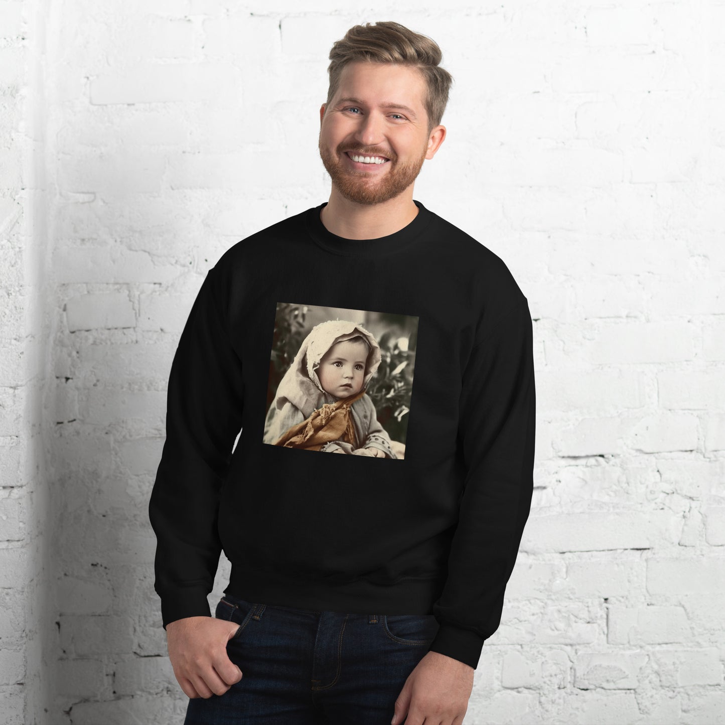 Sweatshirt Unisex / Air Spun Cotton / Portrait Jesus Nazareth I