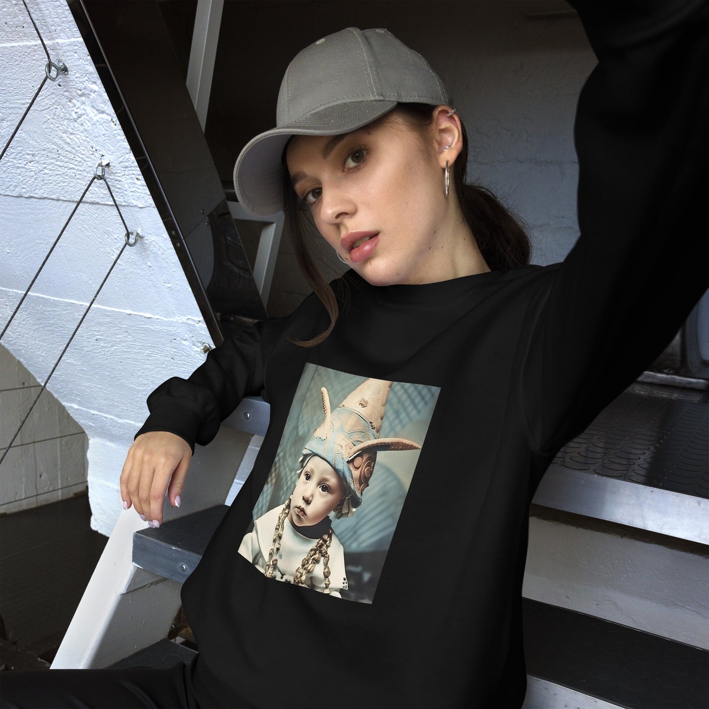 Sweatshirt Unisex / Air Spun Cotton / Portrait Akhenaten Amenhotep II