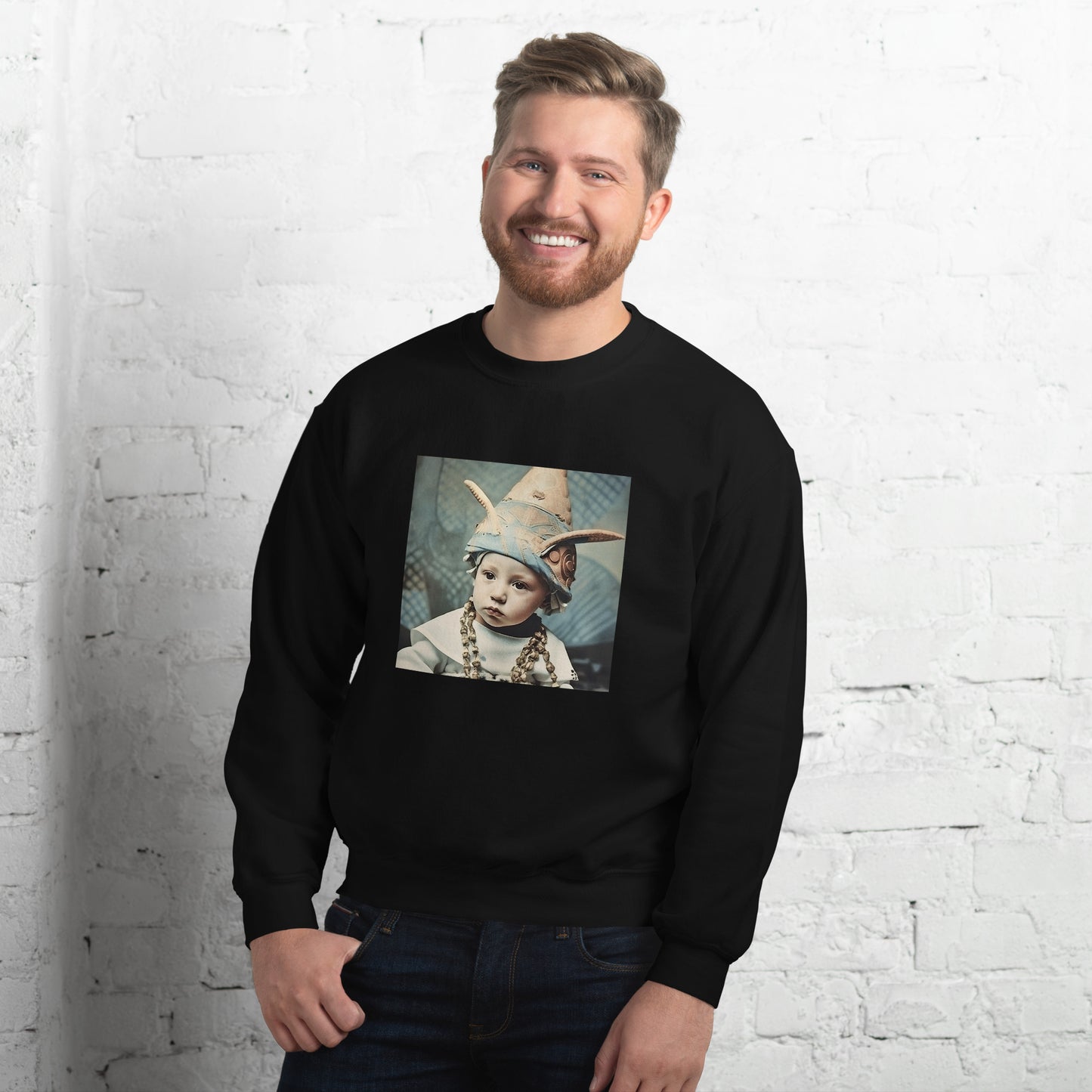 Sweatshirt Unisex / Air Spun Cotton / Portrait Akhenaten Amenhotep II