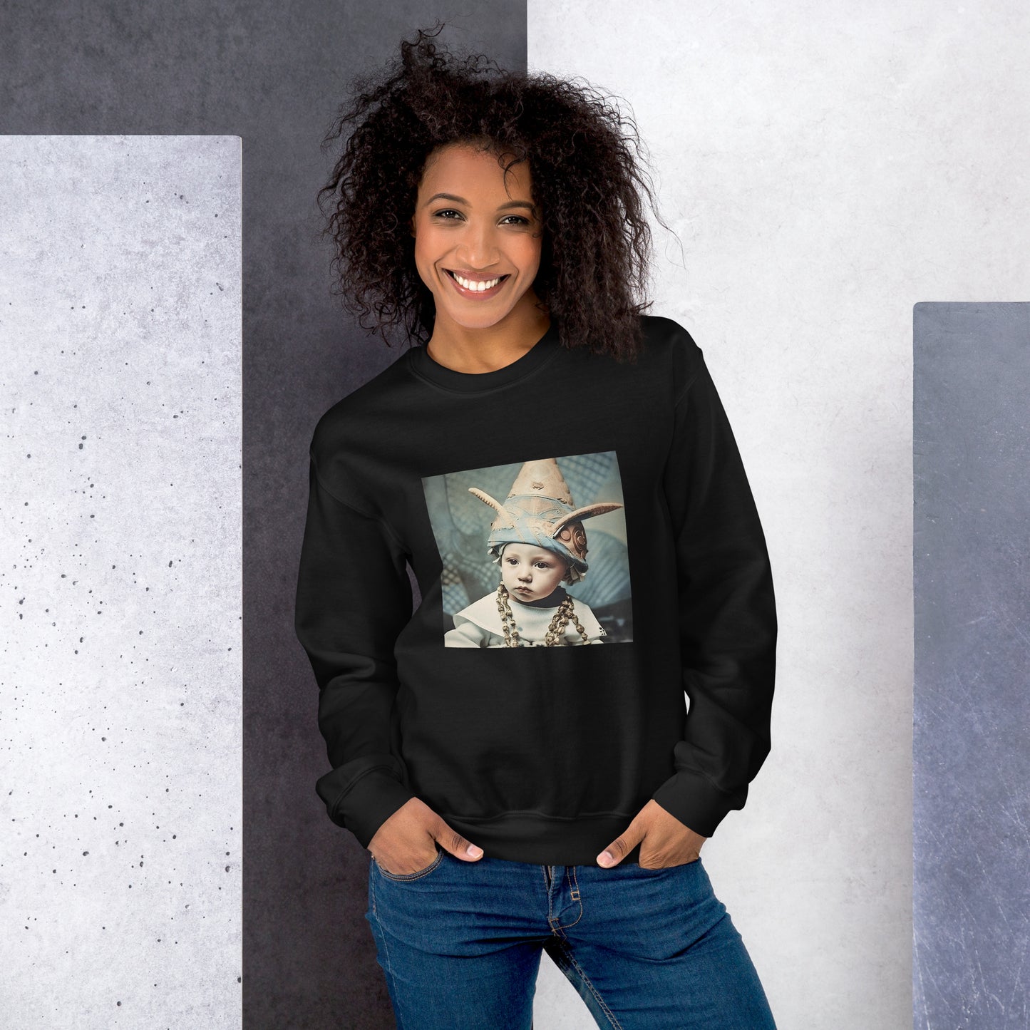 Sweatshirt Unisex / Air Spun Cotton / Portrait Akhenaten Amenhotep II