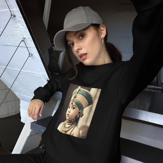 Sweatshirt Unisex / Air Spun Cotton / Portrait Nefertiti Neferneferuaten I