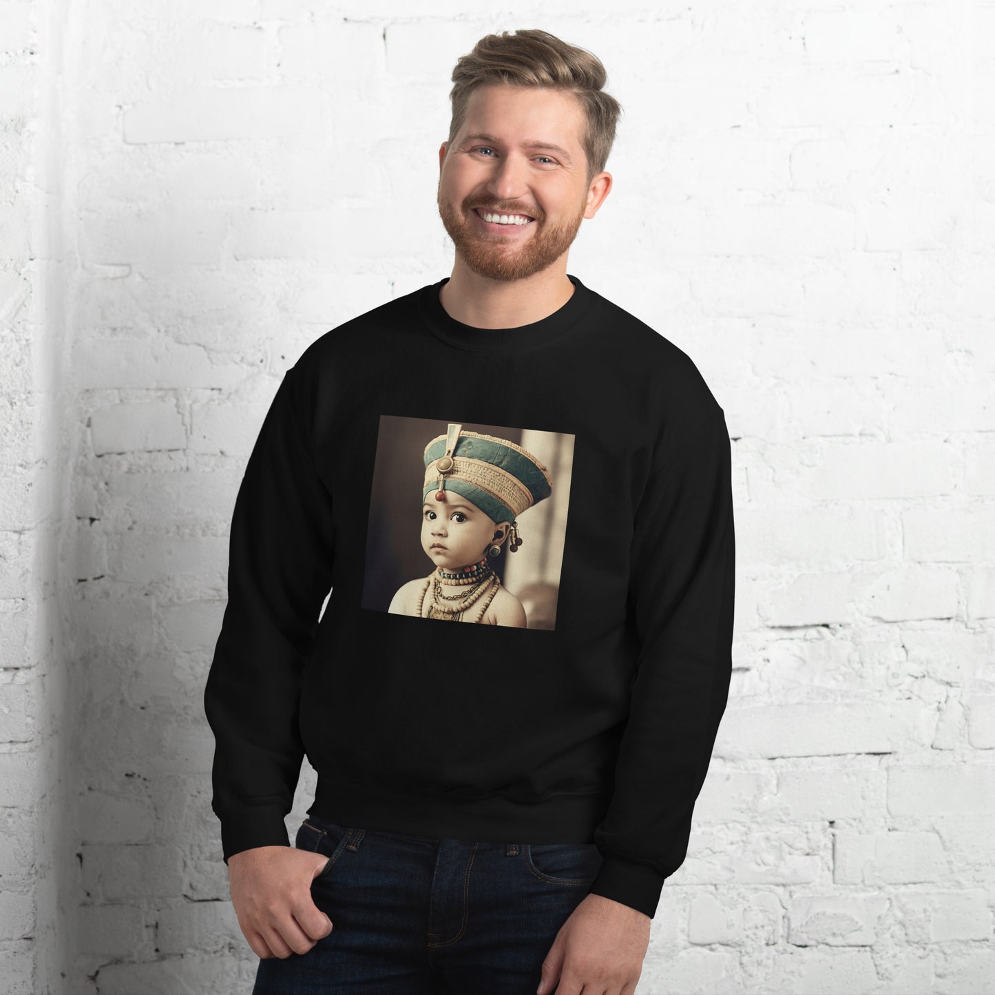 Sweatshirt Unisex / Air Spun Cotton / Portrait Nefertiti Neferneferuaten I