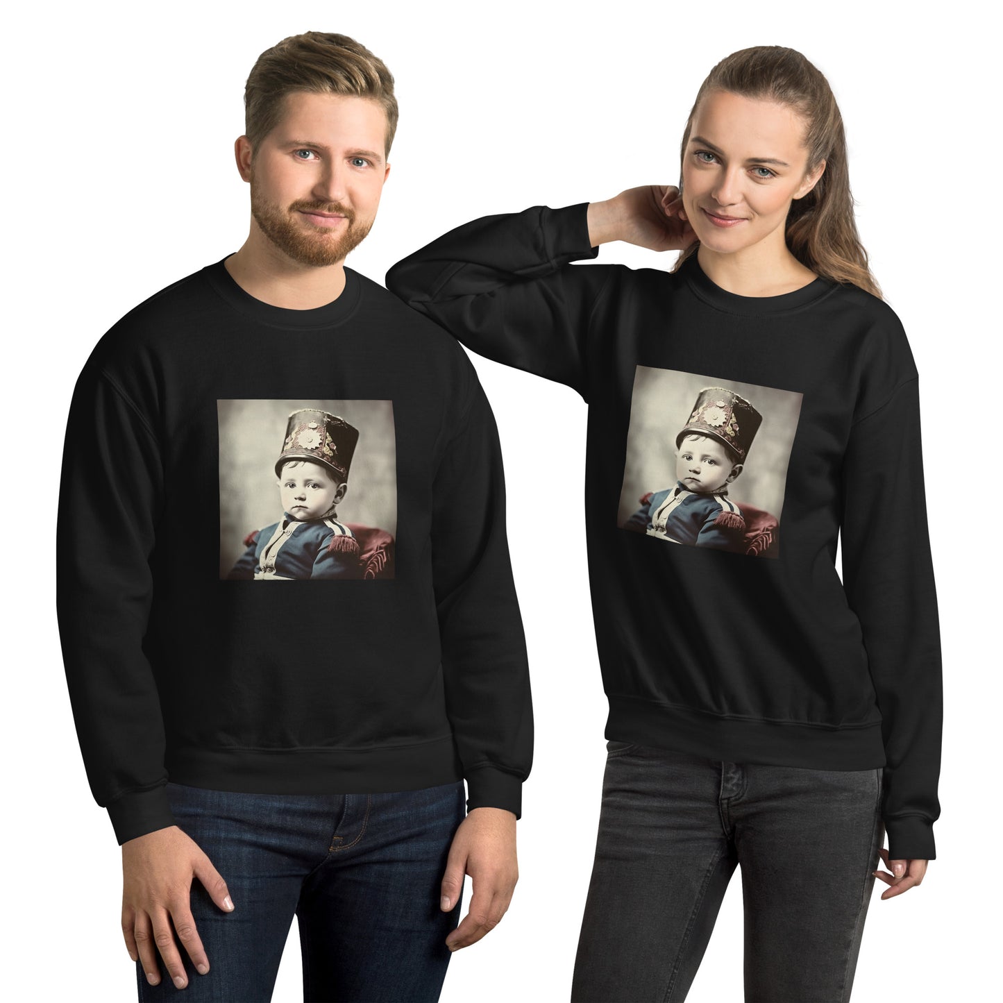 Sweatshirt Unisex / Air Spun Cotton / Portrait Napoleon Carlo III