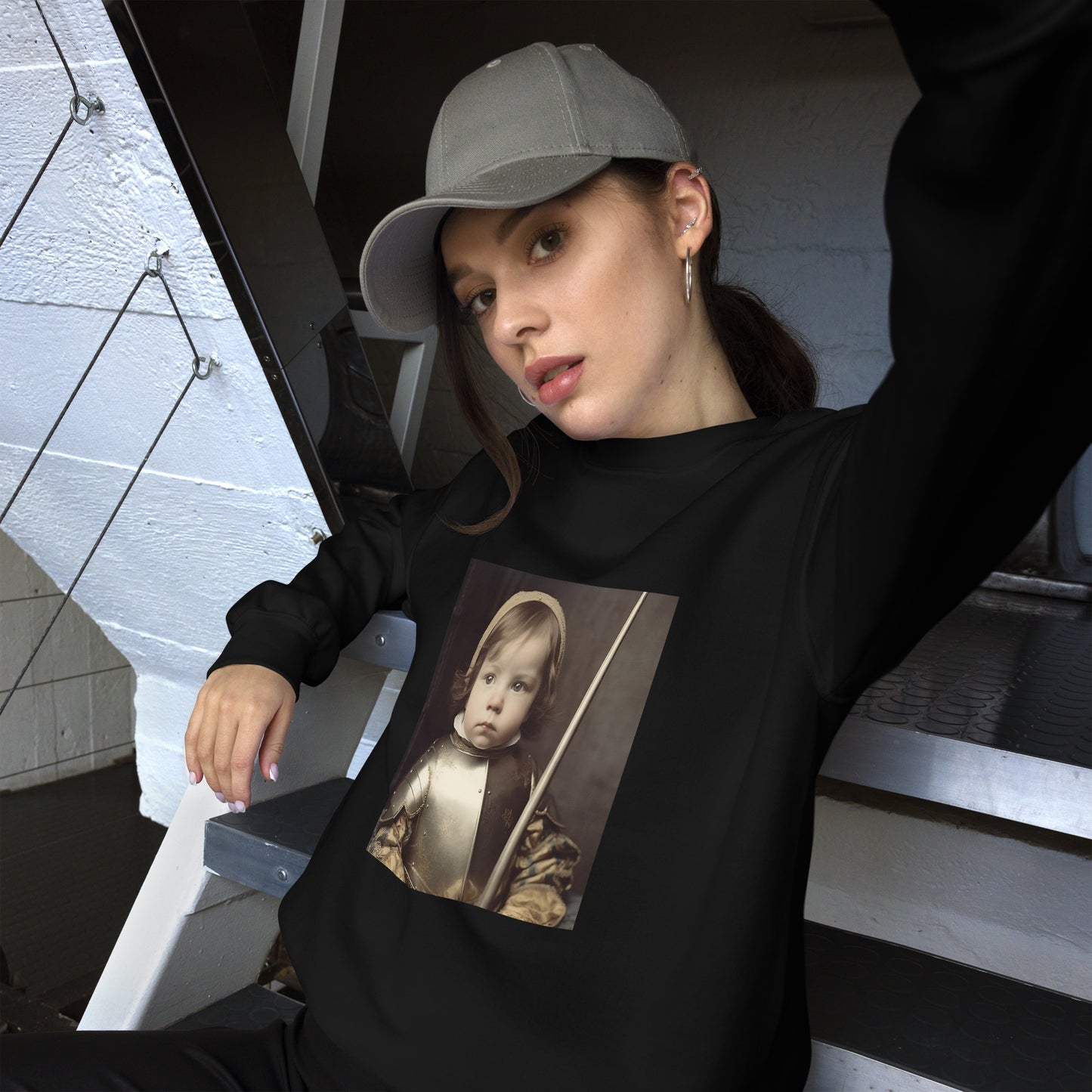 Sweatshirt Unisex / Air Spun Cotton / Portrait Jeanne 'Joan' Arc II