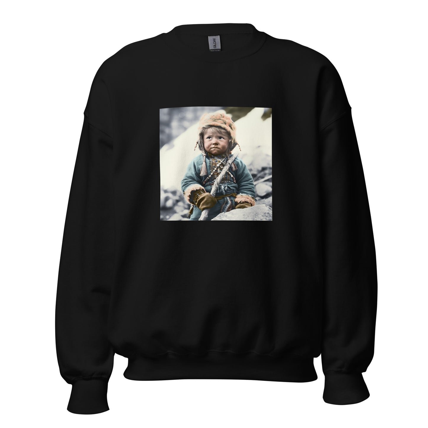 Sweatshirt Unisex / Air Spun Cotton / Portrait Ötzi Tisenjoch II