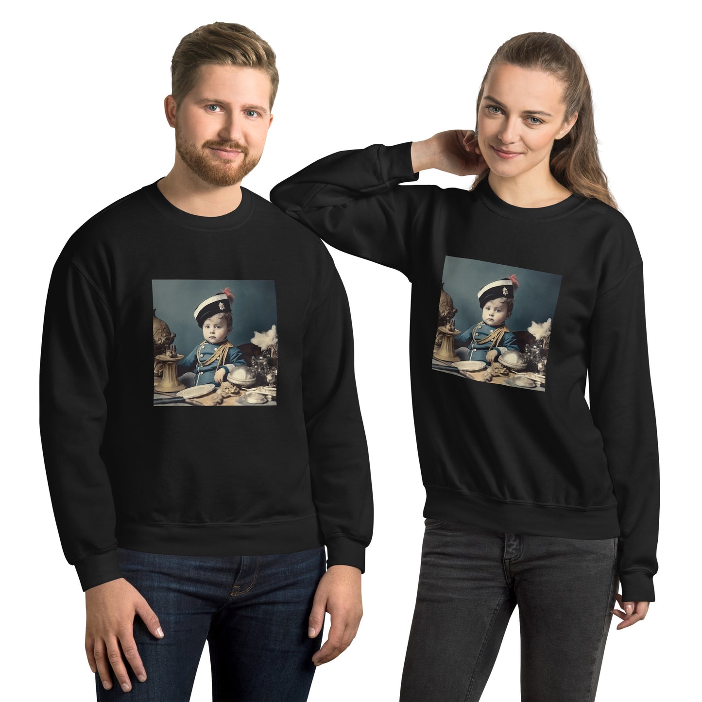 Sweatshirt Unisex / Air Spun Cotton / Portrait Napoleon Carlo VIII