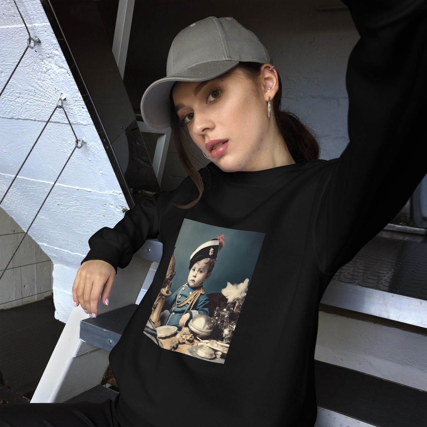 Sweatshirt Unisex / Air Spun Cotton / Portrait Napoleon Carlo VIII