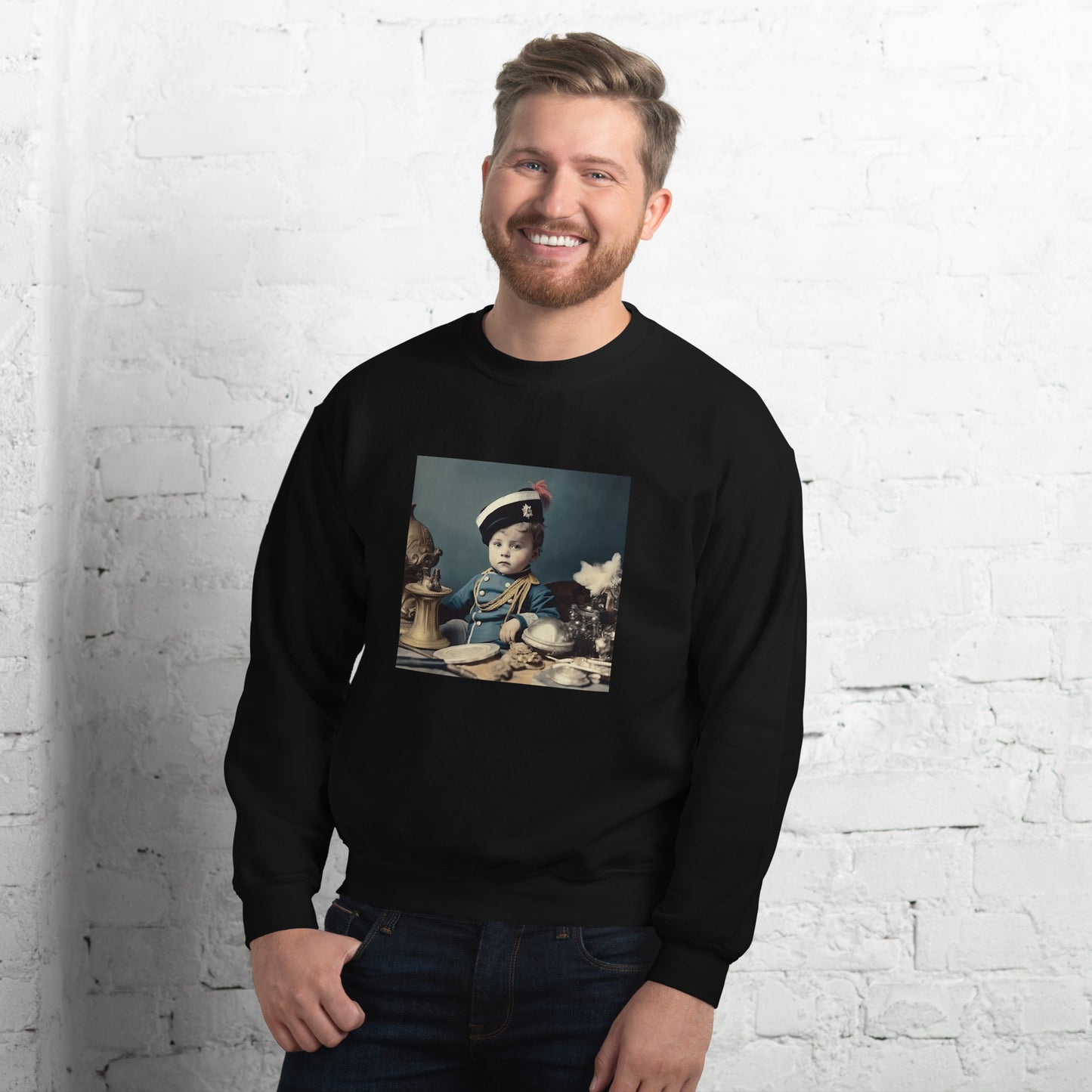 Sweatshirt Unisex / Air Spun Cotton / Portrait Napoleon Carlo VIII