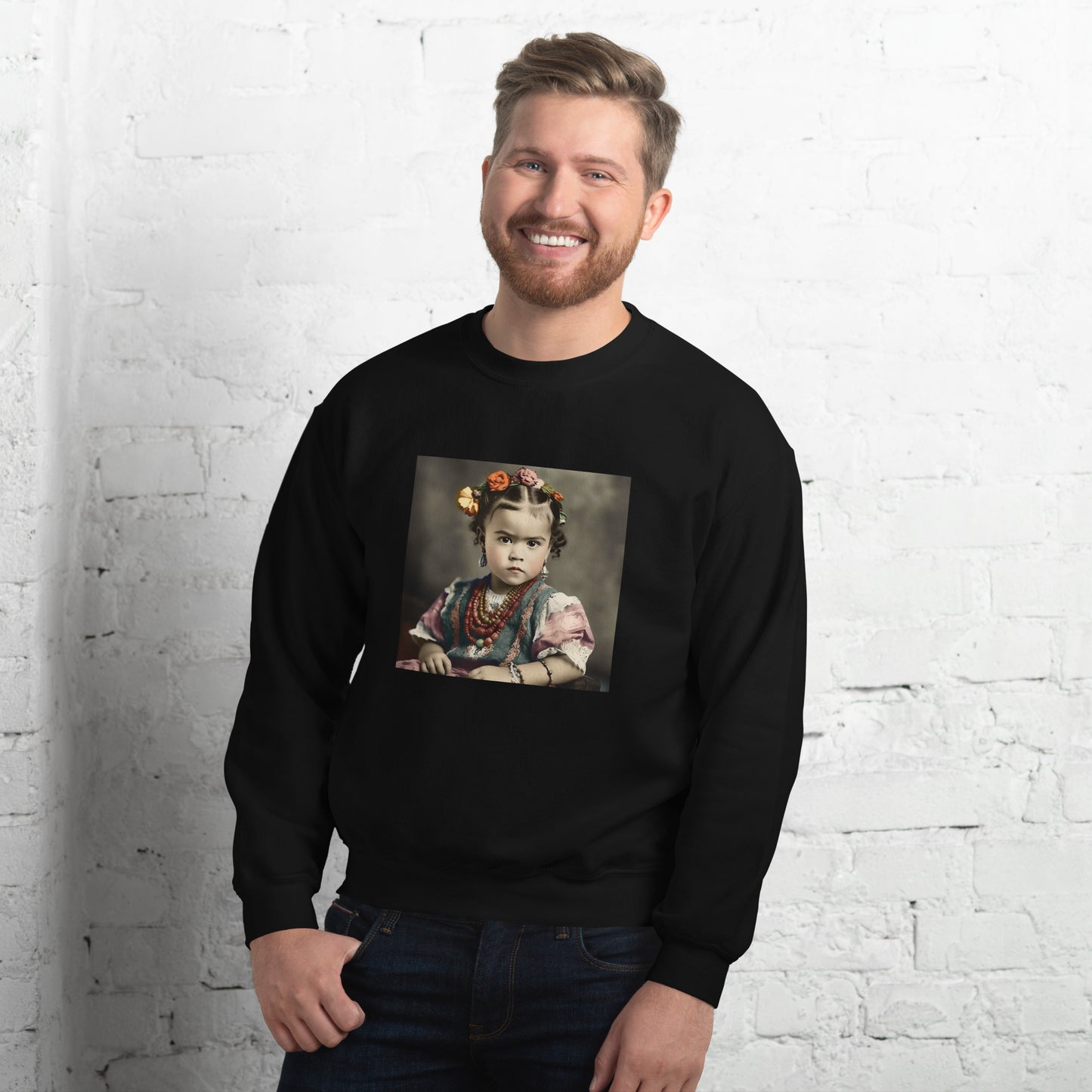 Sweatshirt Unisex / Air Spun Cotton / Portrait Magdalena Frida VIII