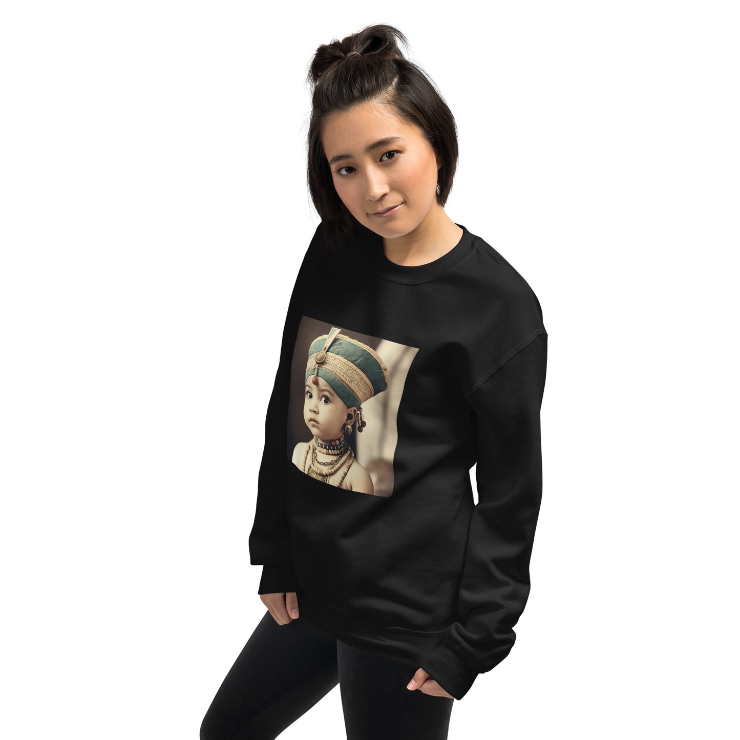 Sweatshirt Unisex / Air Spun Cotton / Portrait Nefertiti Neferneferuaten I