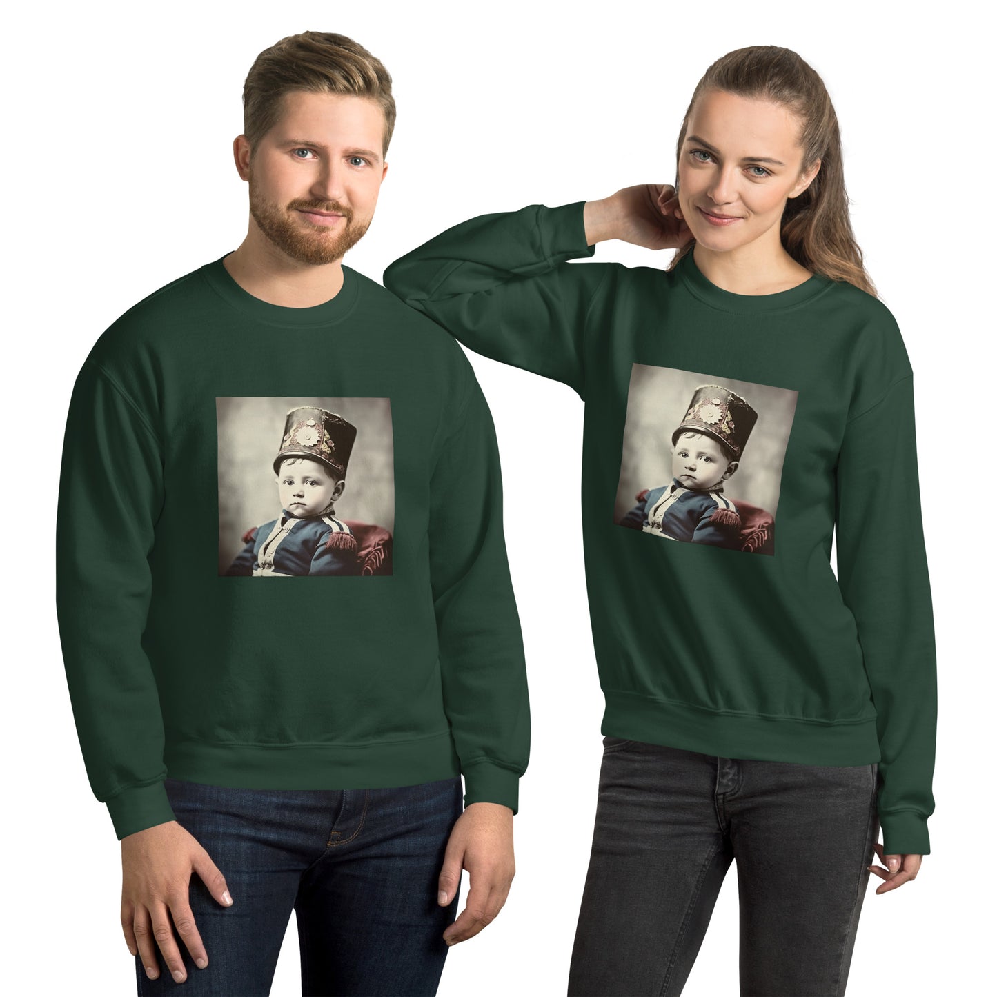 Sweatshirt Unisex / Air Spun Cotton / Portrait Napoleon Carlo III