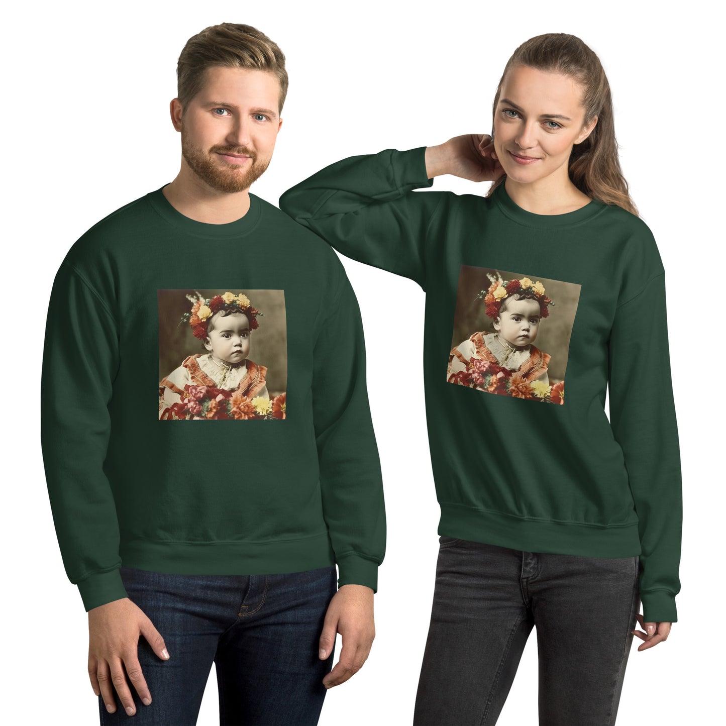 Sweatshirt Unisex / Air Spun Cotton / Portrait Magdalena Frida I