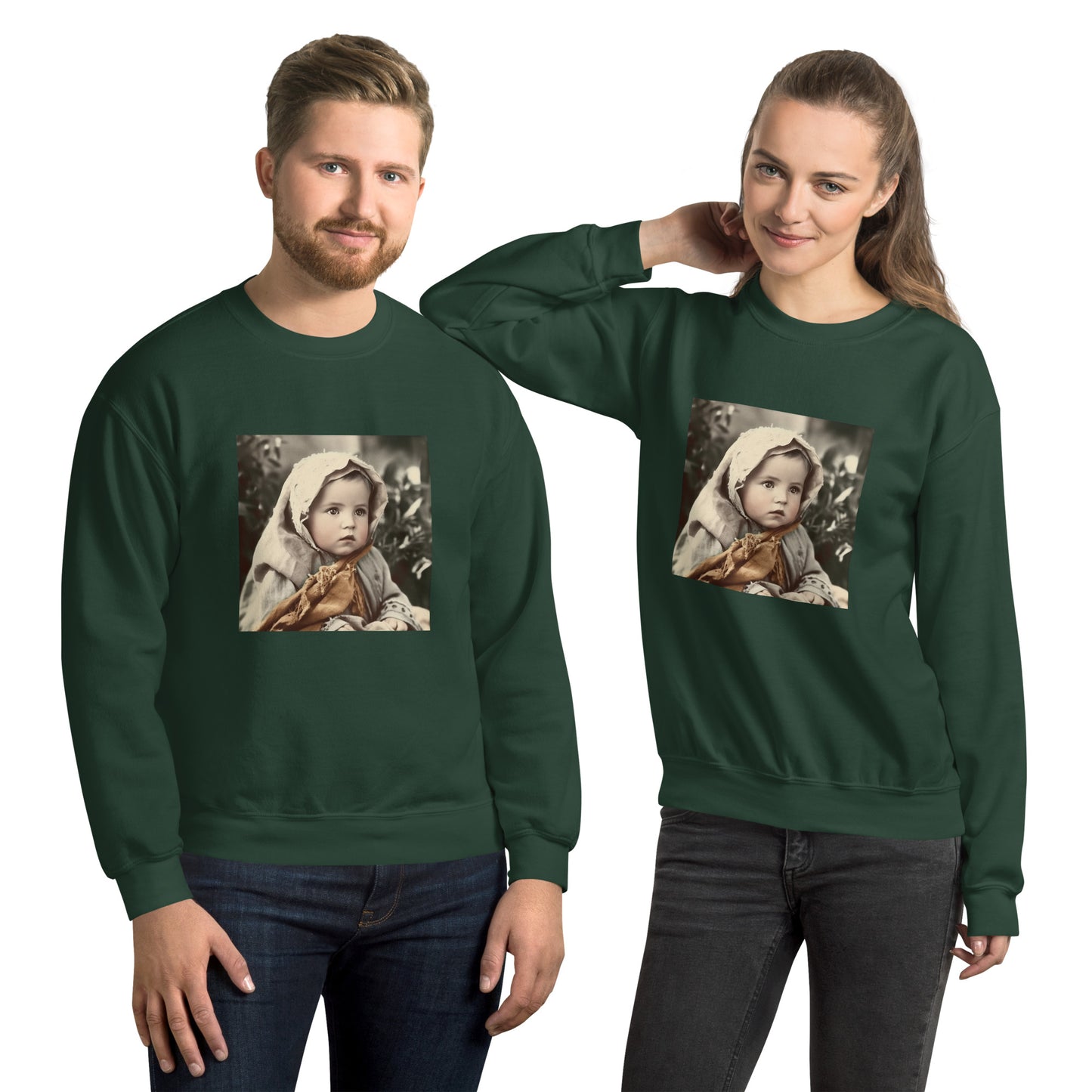 Sweatshirt Unisex / Air Spun Cotton / Portrait Jesus Nazareth I